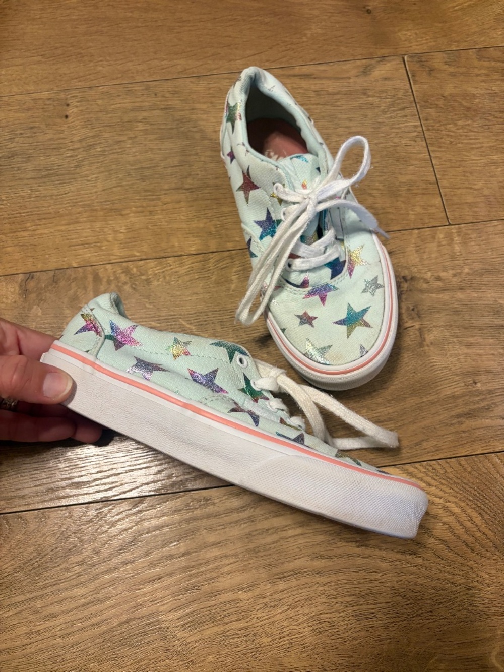 Vans Star Print Fashion Sneakers kids size 1y